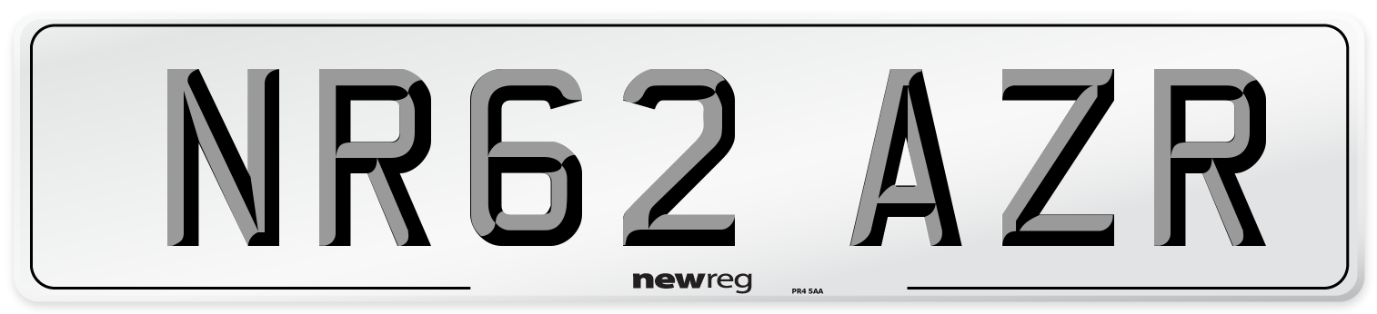 NR62 AZR Number Plate from New Reg